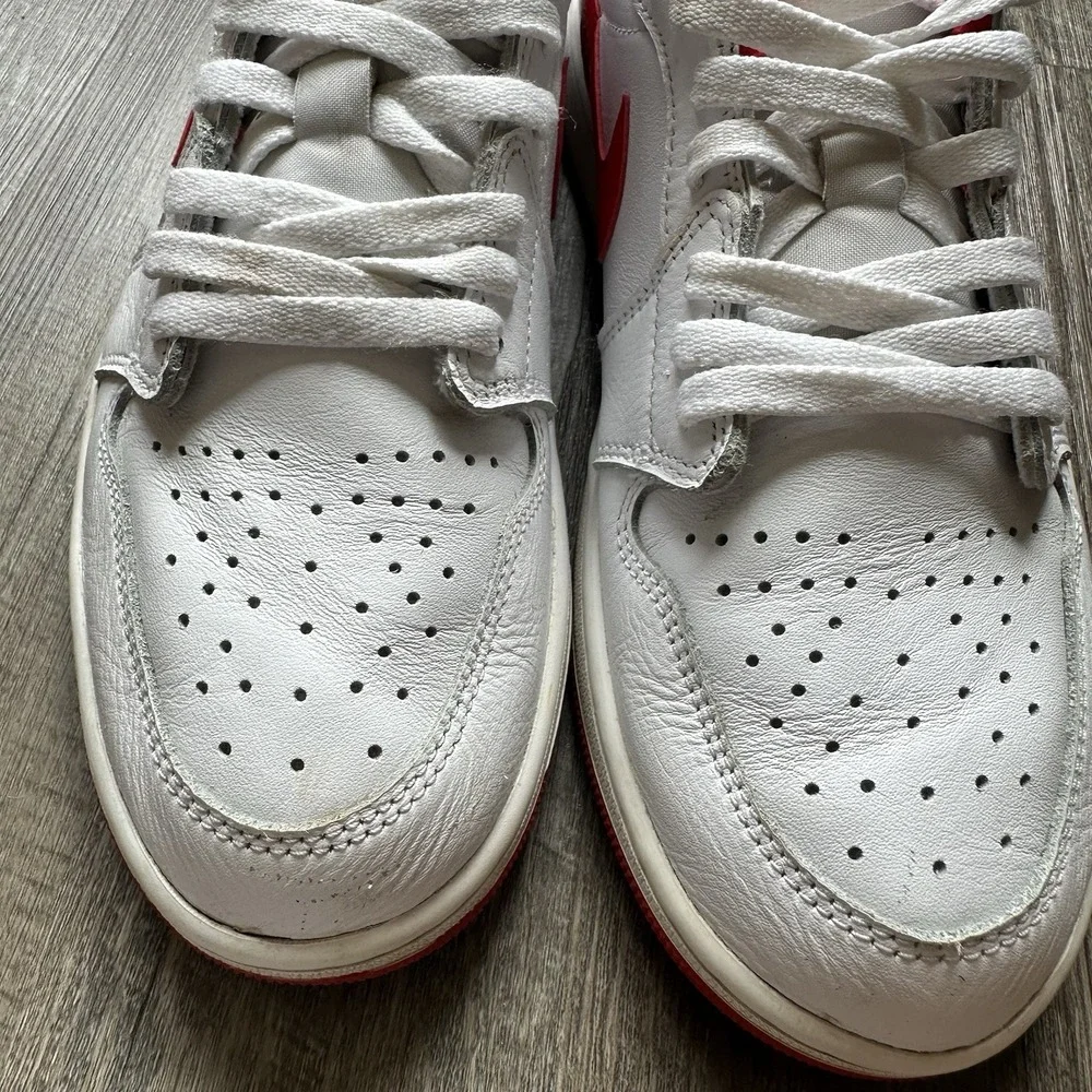 Nike Air Jordan 1 Retro Low OG Men's Size 10.5 White University Red CZ0790-161